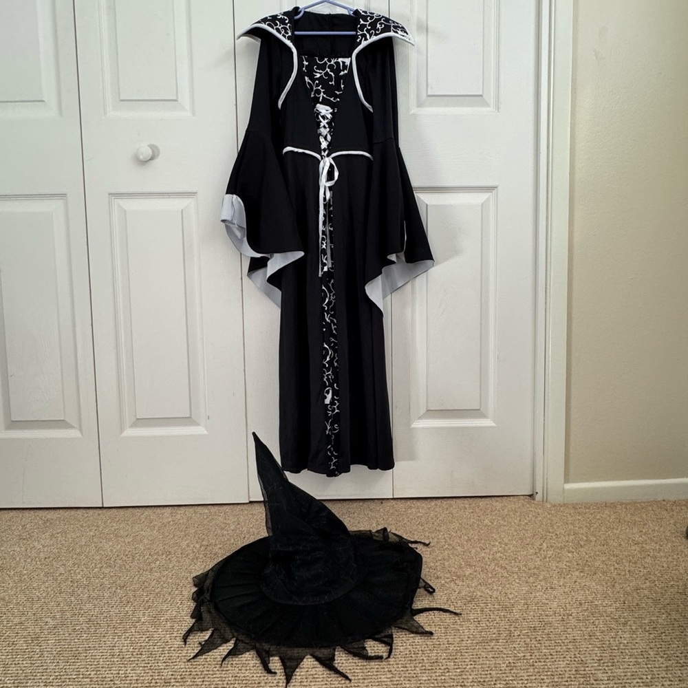 Spirit Halloween Black and White Witch Costume for Kids